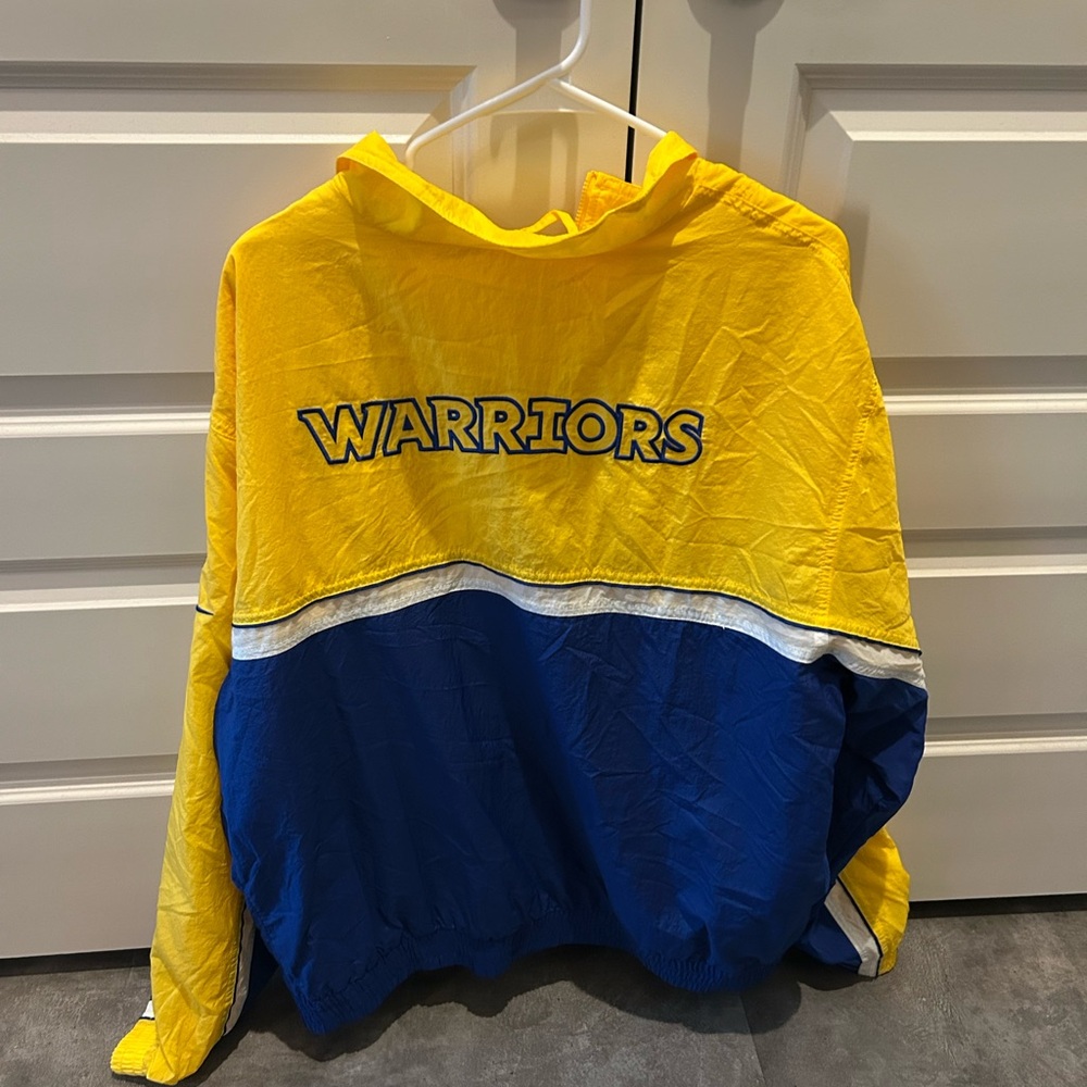 Men’s Nike NBA Golden State Warriors Athleisure Casual Sports Jacket Yellow Blue